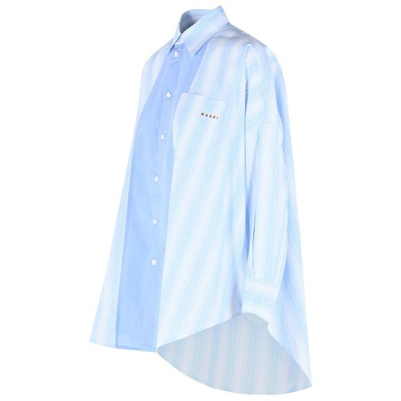 Marni Light Blue Cotton Poplin Shirt Women - Picture 2 of 3